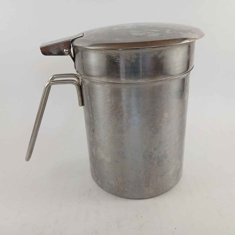 VTG Ekco Oil Strainer & Grease Catcher Lidded and Handle Stainless Steel